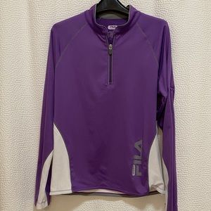 FILA purple 3/4 zip up